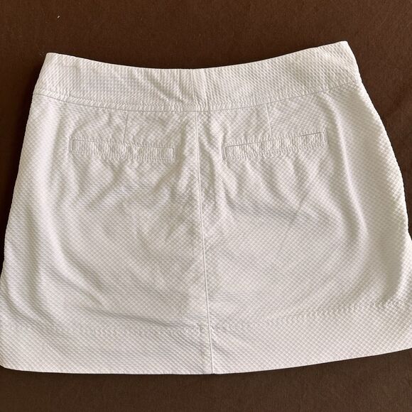 Lilly Pulitzer Nicki Skort 0 Resort White Textured Applique Coral Tennis Beach - Picture 6 of 7